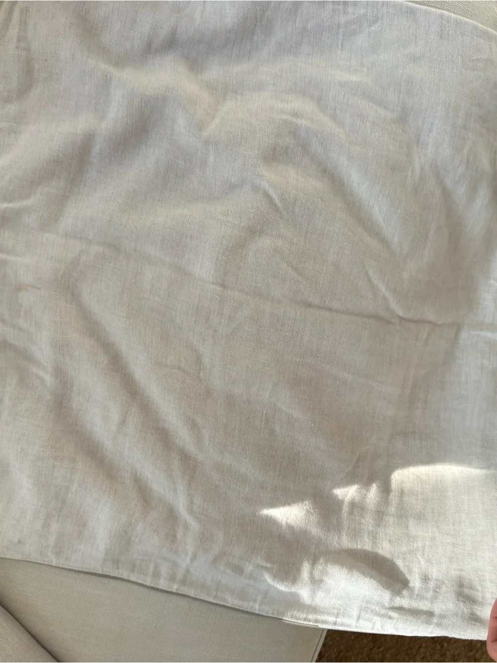 Pottery Barn Neutral Ruffled Spiral Throw Pillow Cover